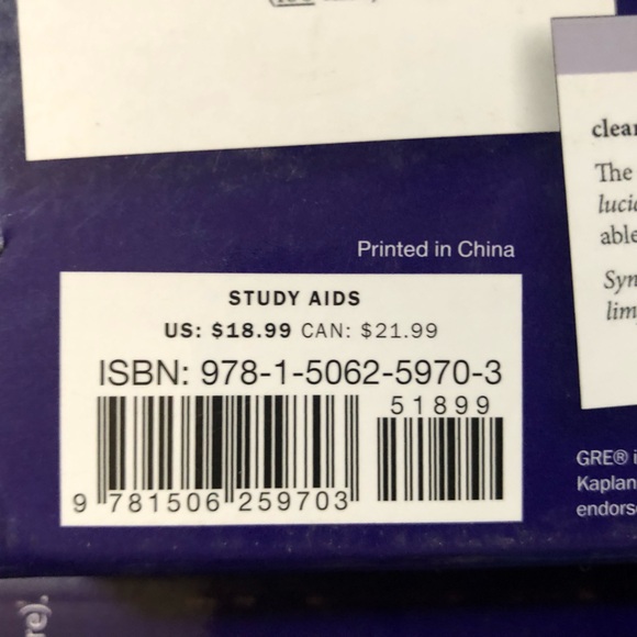 Kaplan GRE Study Book and Flash Cards - Picture 6 of 9